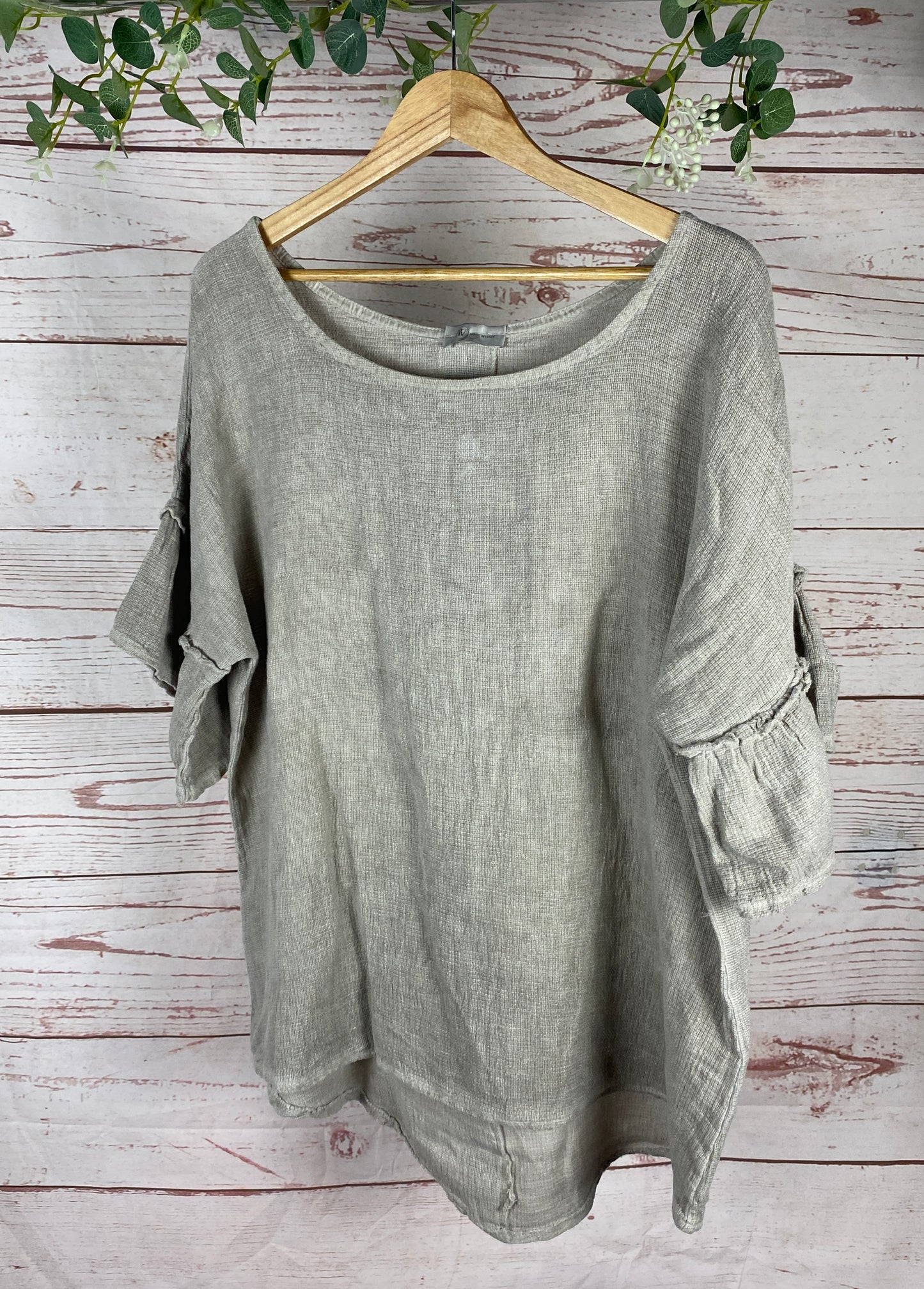 Shelly Back-Button Blouse