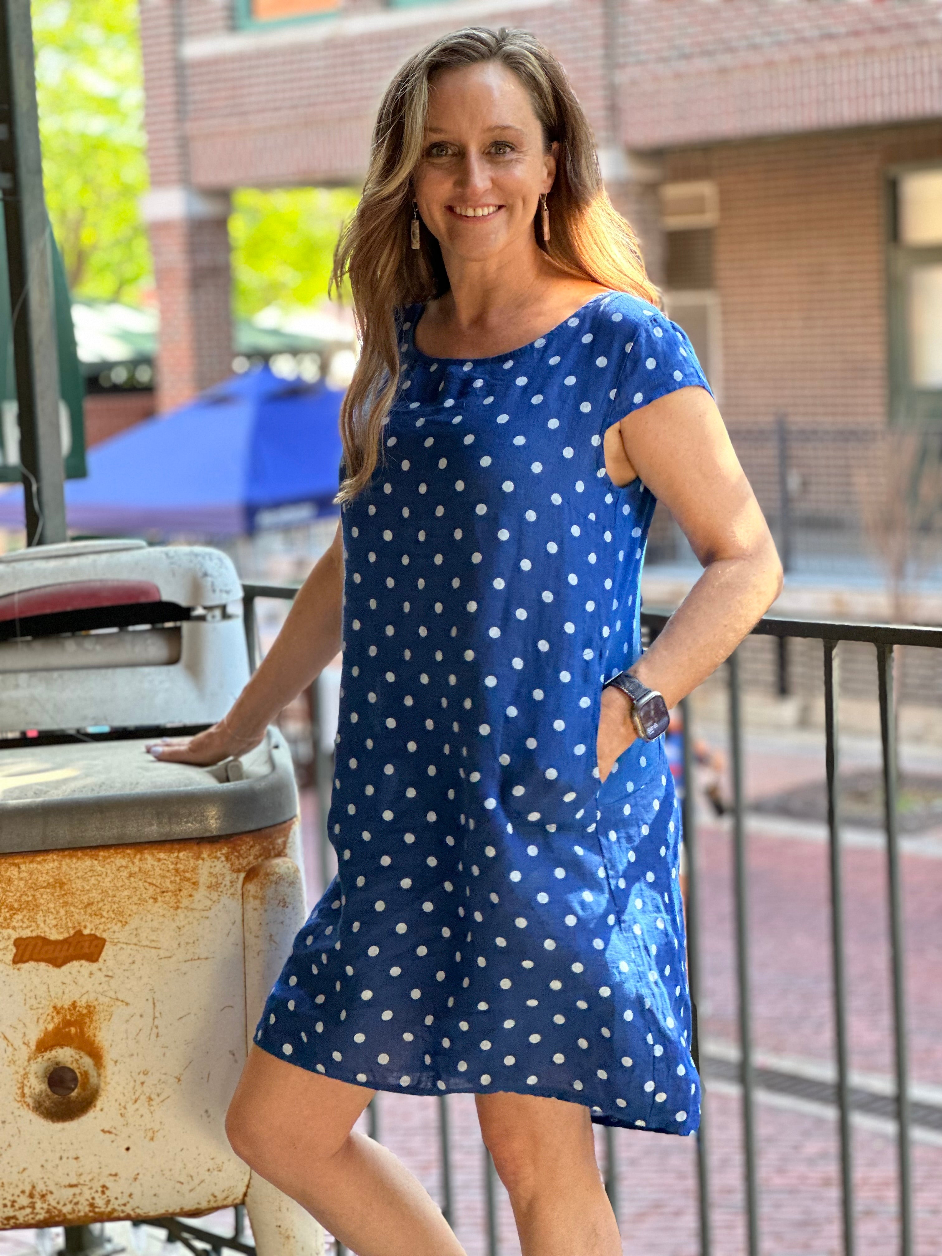 Aly Printed Dress Bella Italia Linen Aly Printed Dress Bella Italia Linen