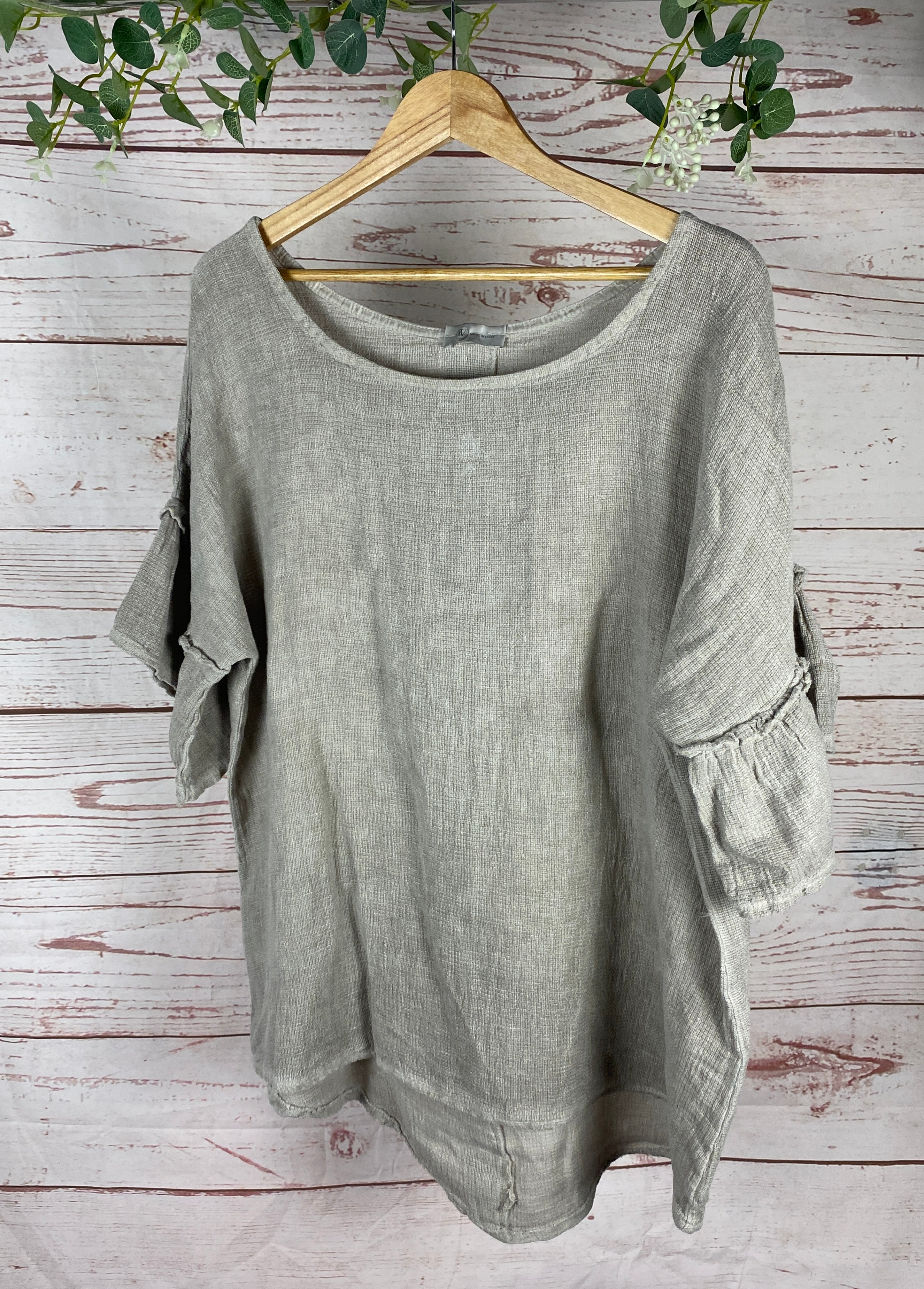 Shelly Back-Button Blouse