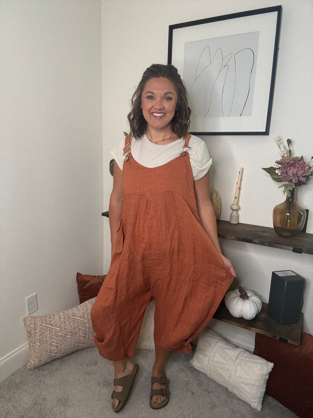 Lillian Linen Overalls