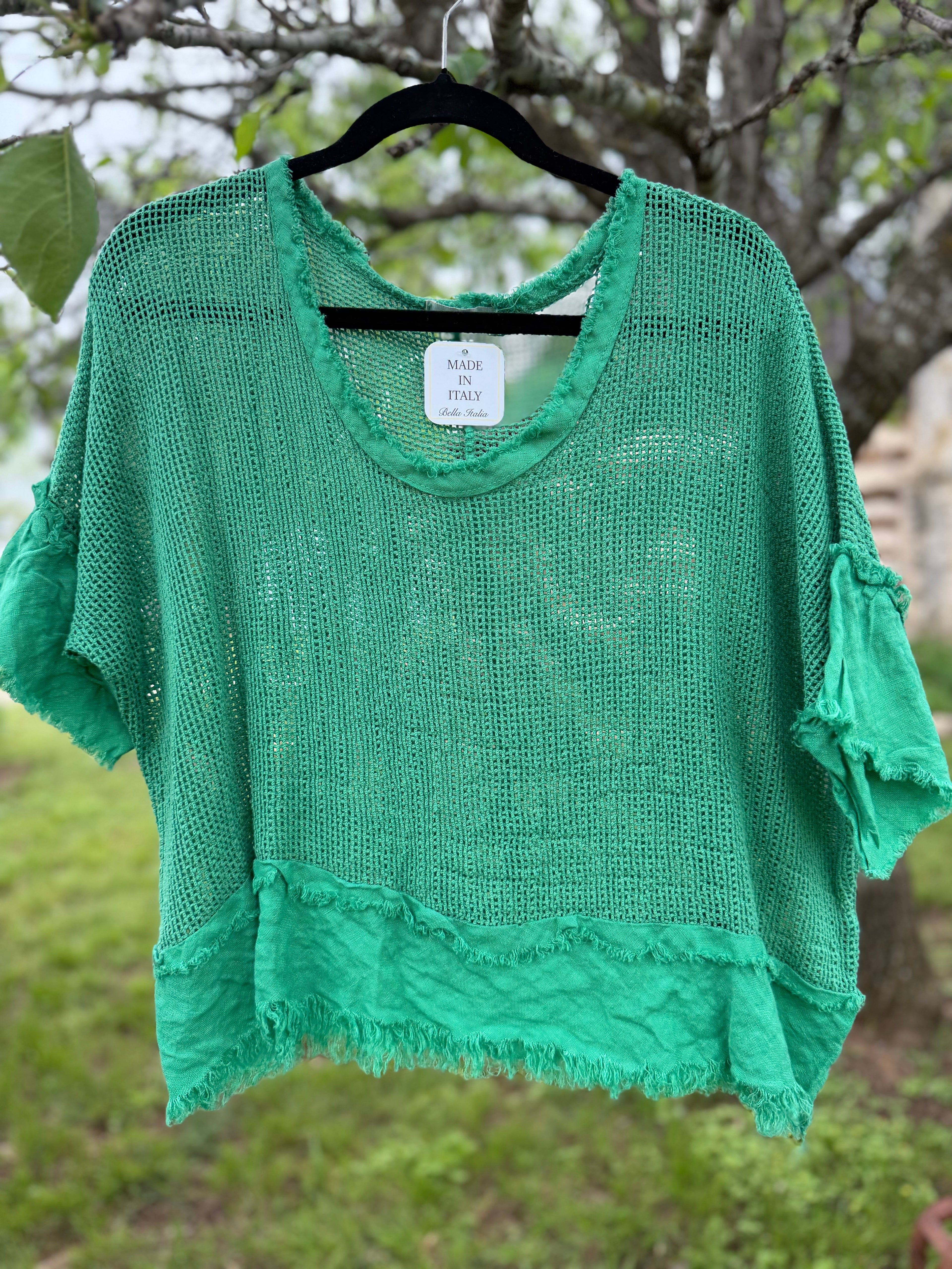 Natalia Gauze Net Top