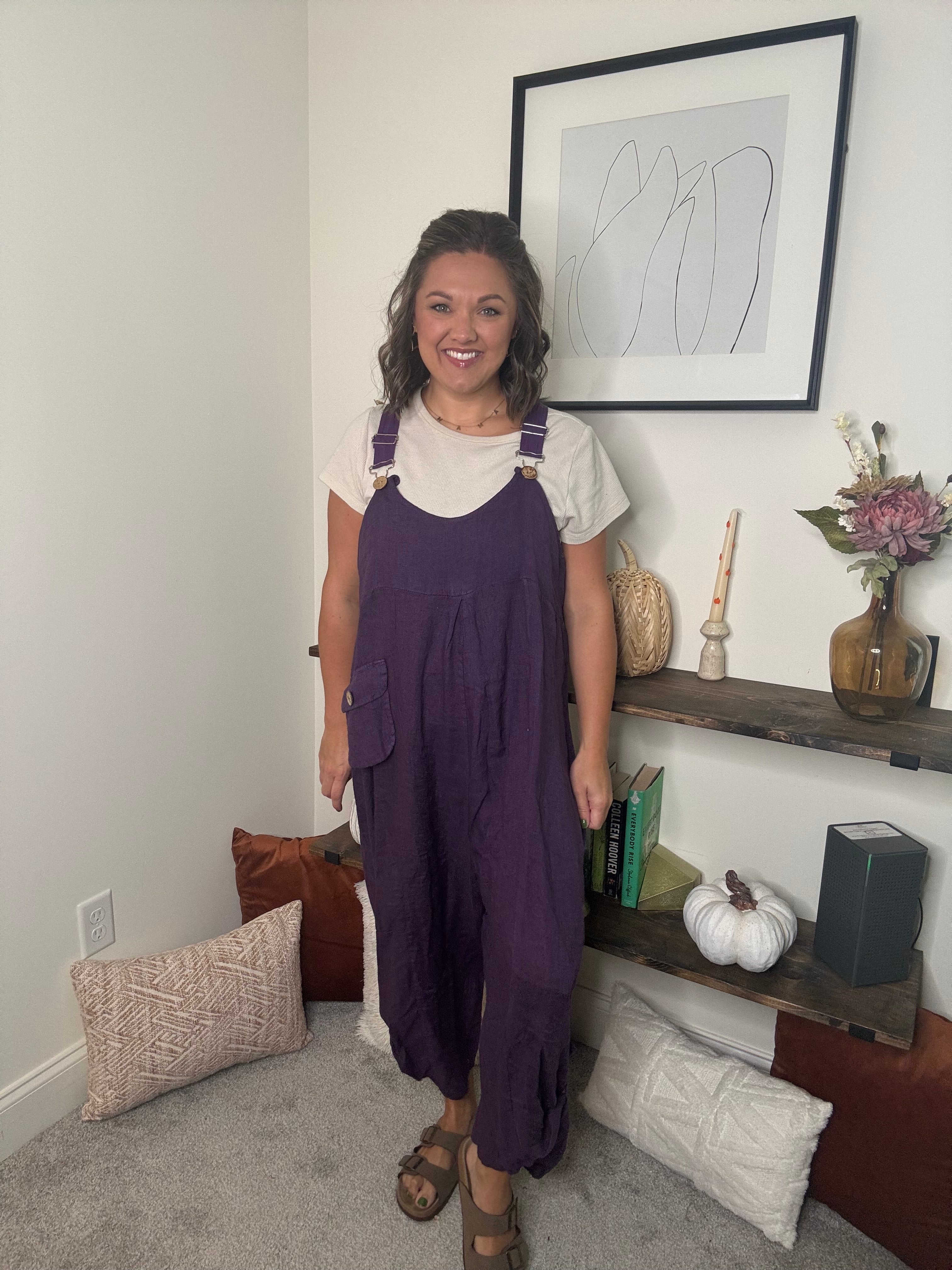 Lillian Linen Overalls