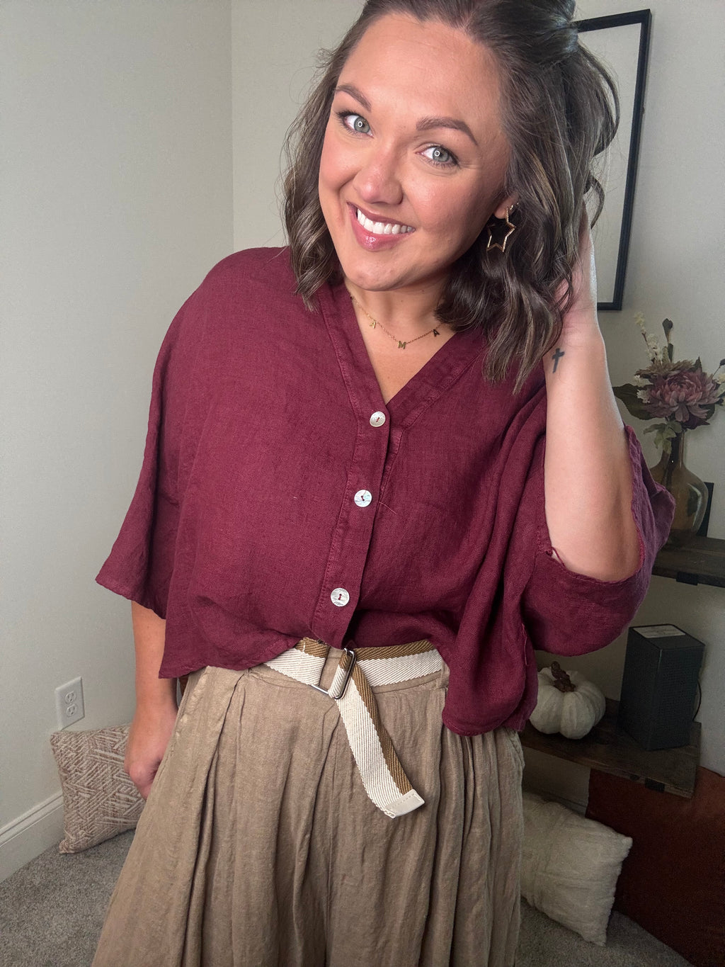 Charlie Box Top Linen