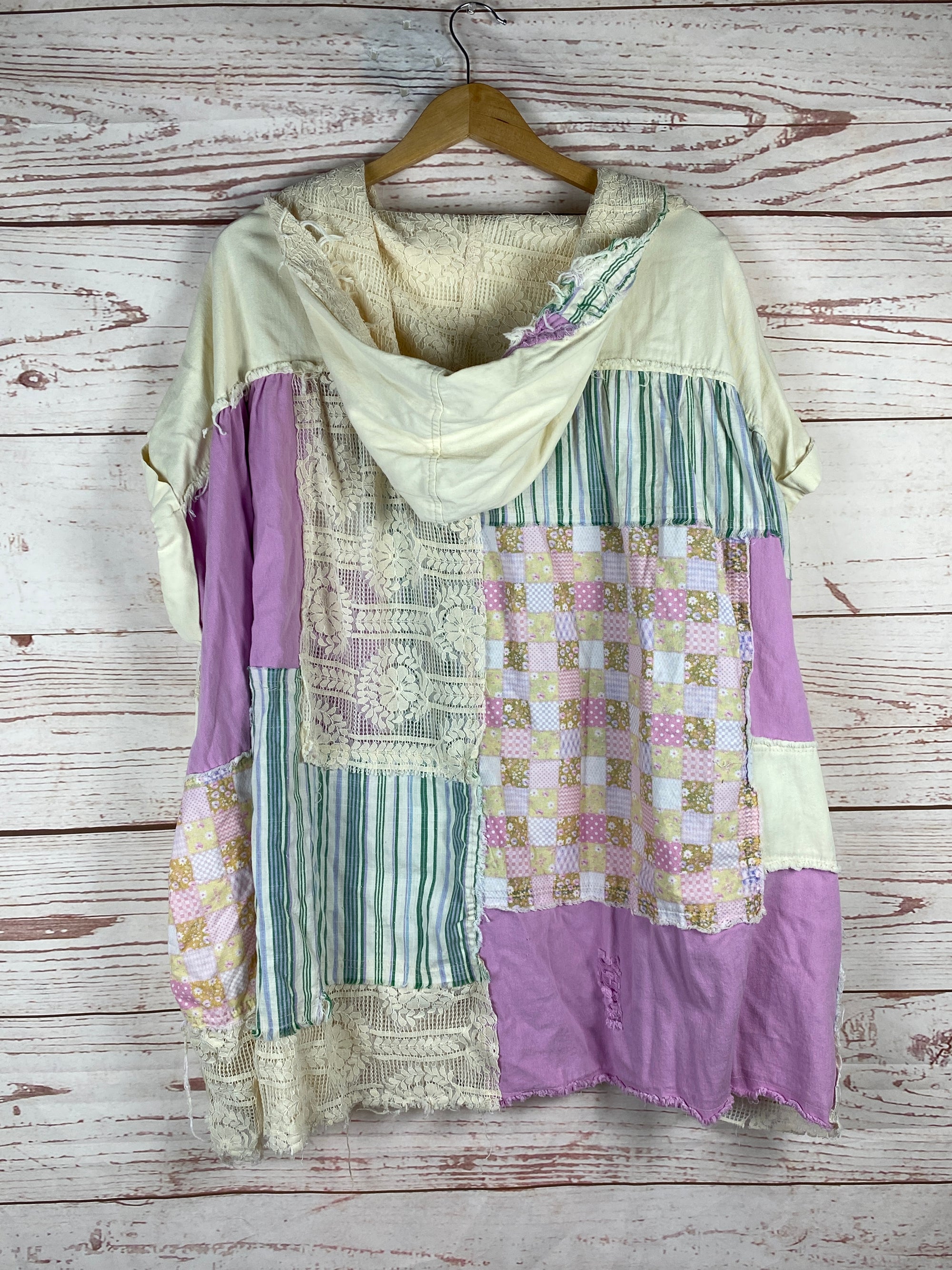 Quilt Hooded Poncho