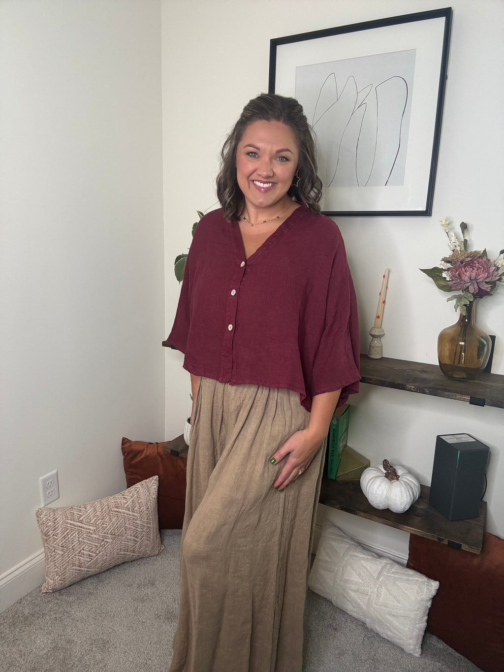 Charlie Box Top Linen