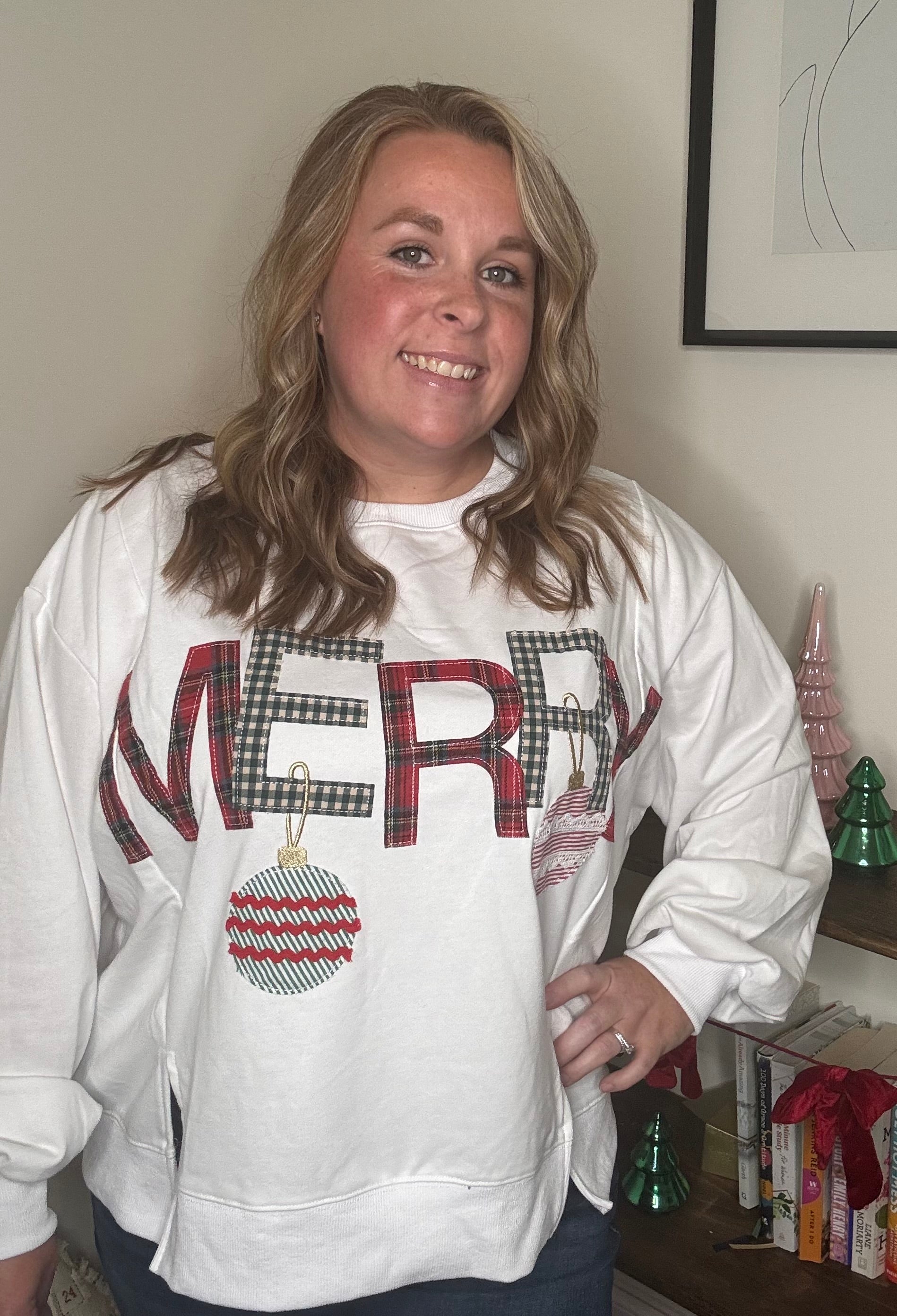 Merry Patchwork Sweatshirt DOORBUSTER