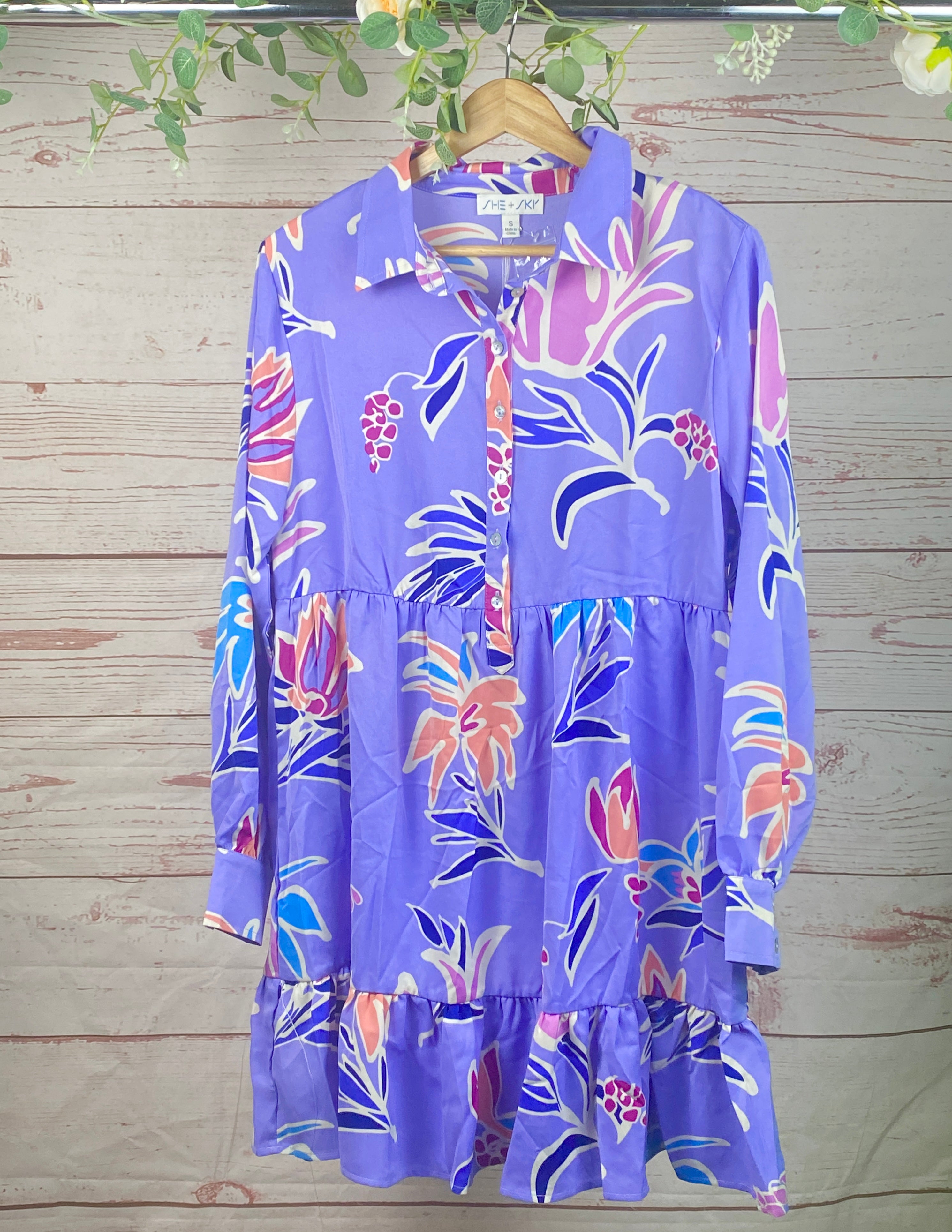 Collared Lavender Dress