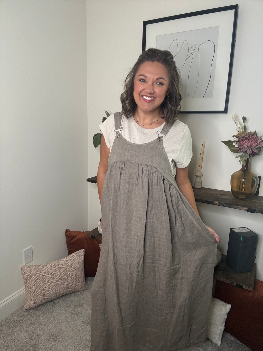 Overall Linen Dress