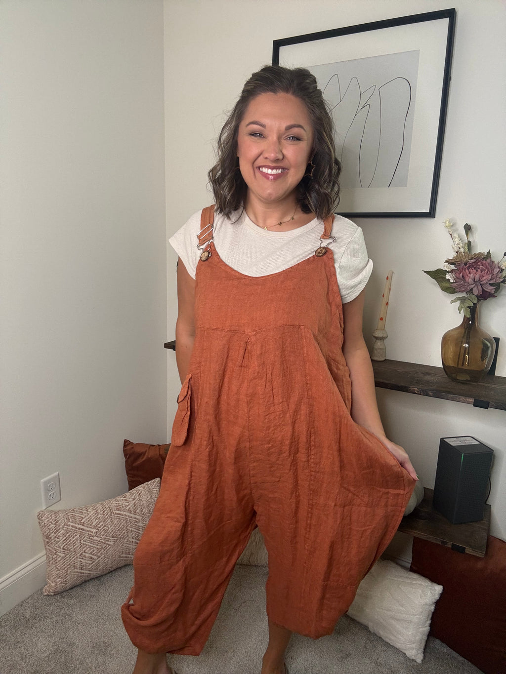 Lillian Linen Overalls