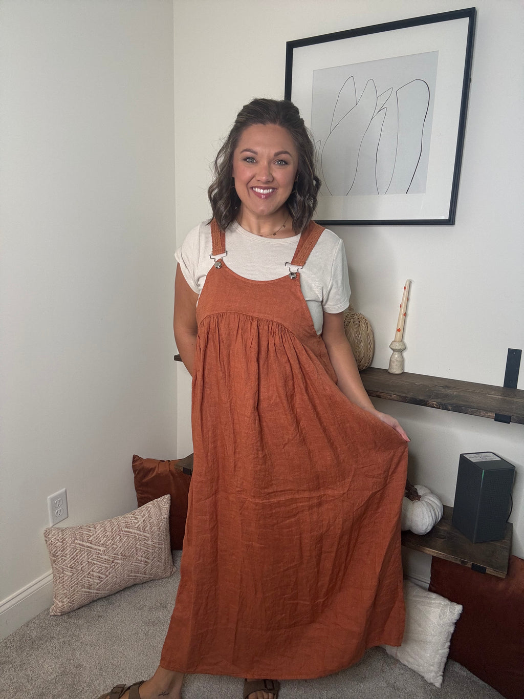 Overall Linen Dress
