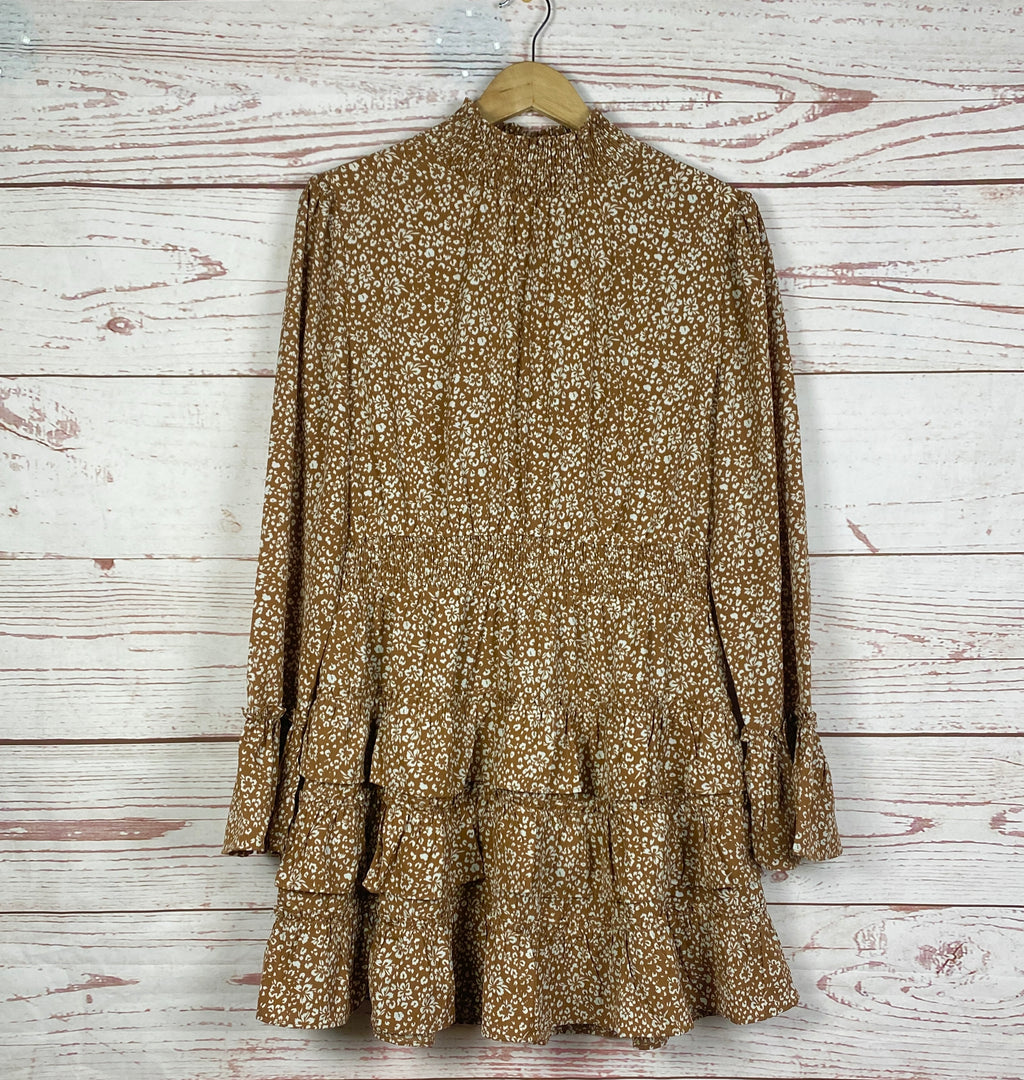 Ruffled Animal Print Dress