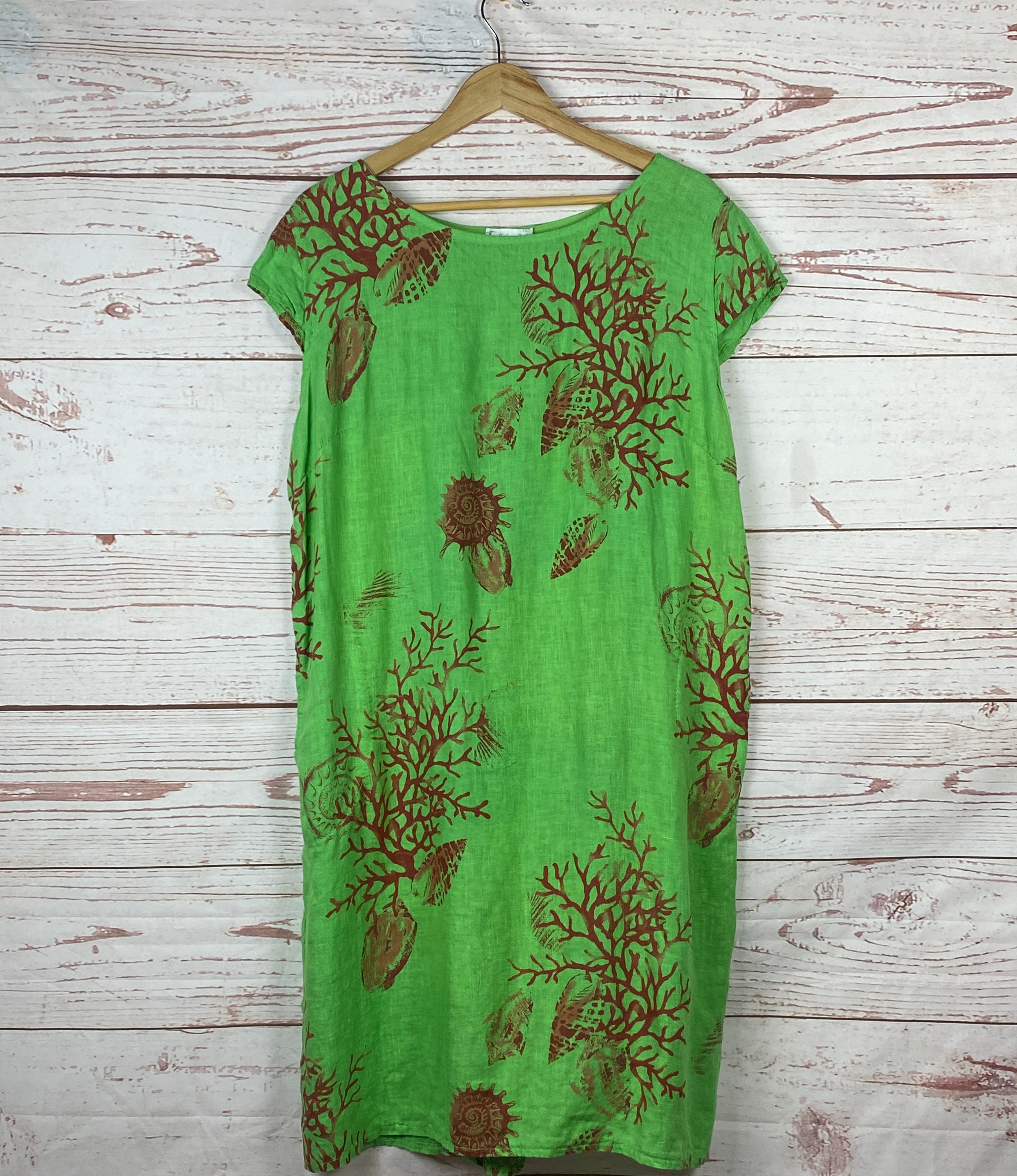 Aly Printed Dress Bella Italia Linen Aly Printed Dress Bella Italia Linen