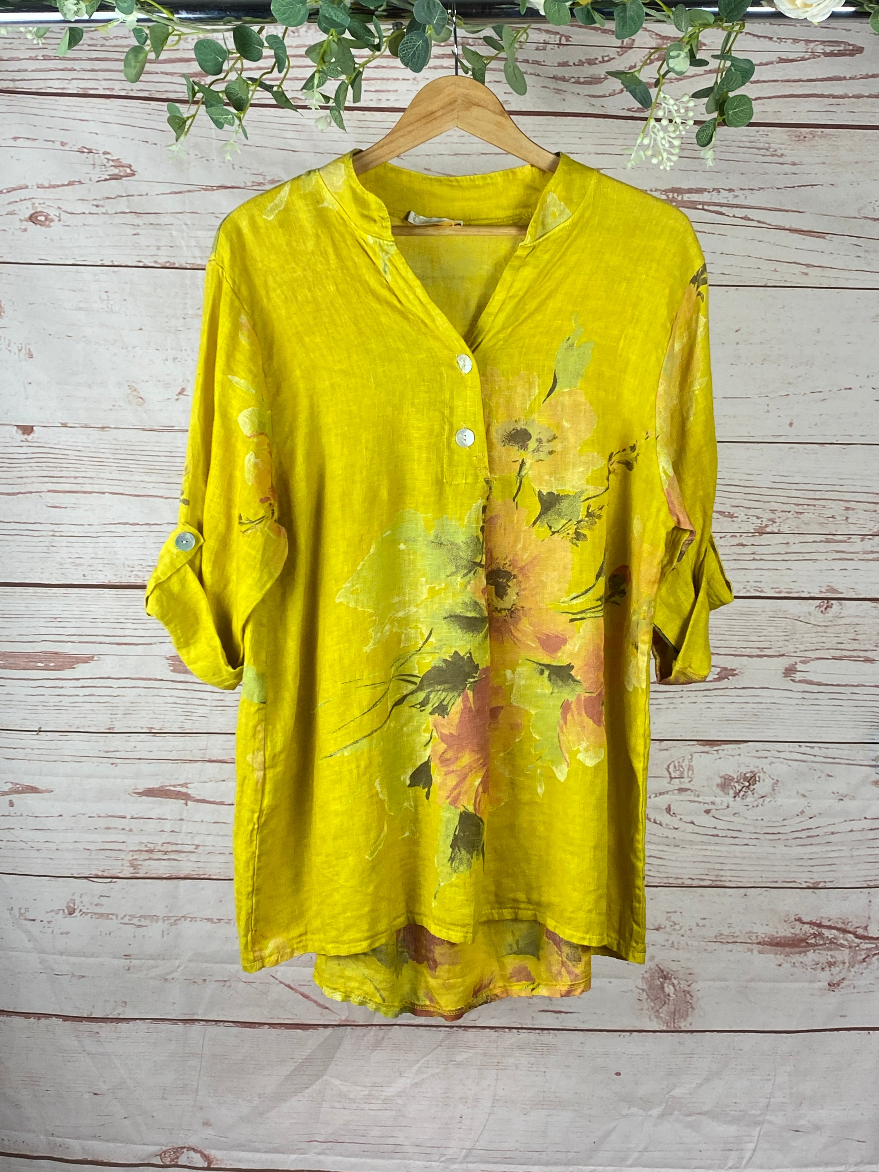Dahlia Linen Top