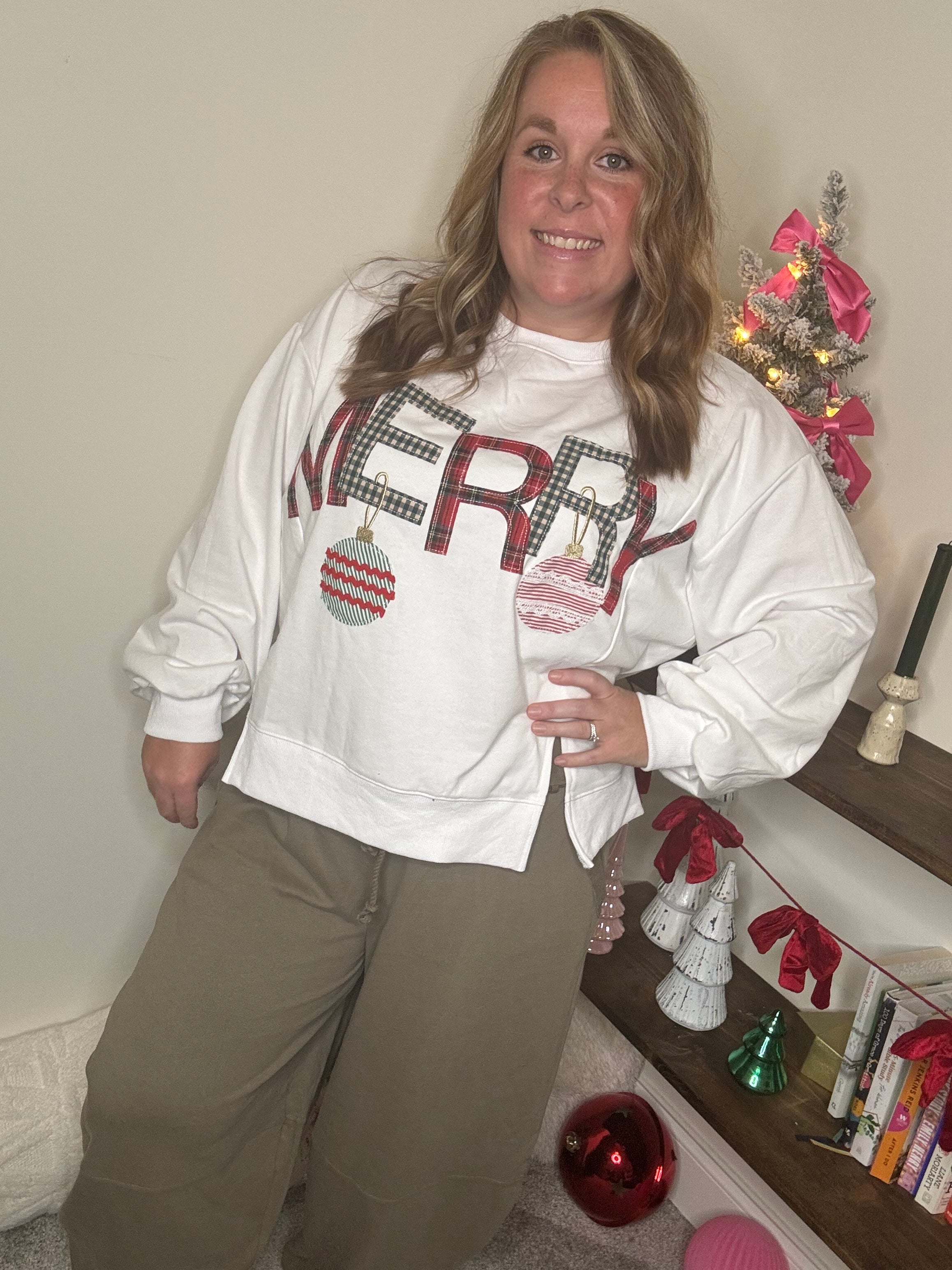 Merry Patchwork Sweatshirt DOORBUSTER