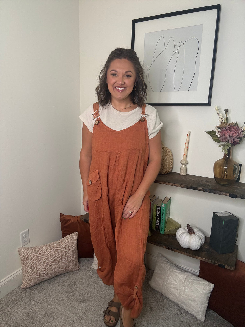 Lillian Linen Overalls