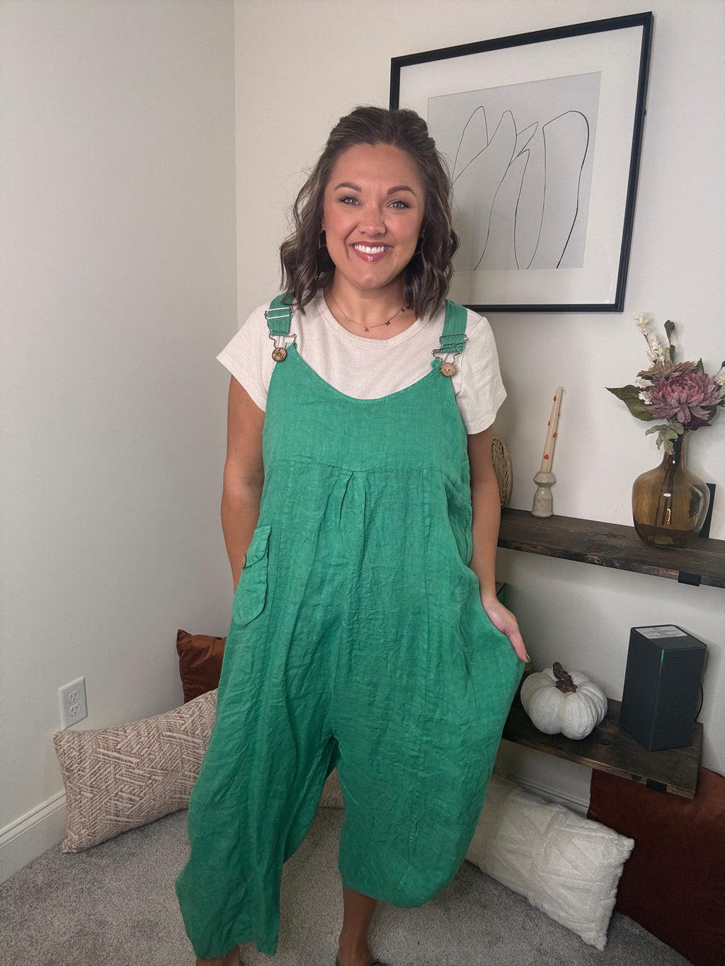 Lillian Linen Overalls