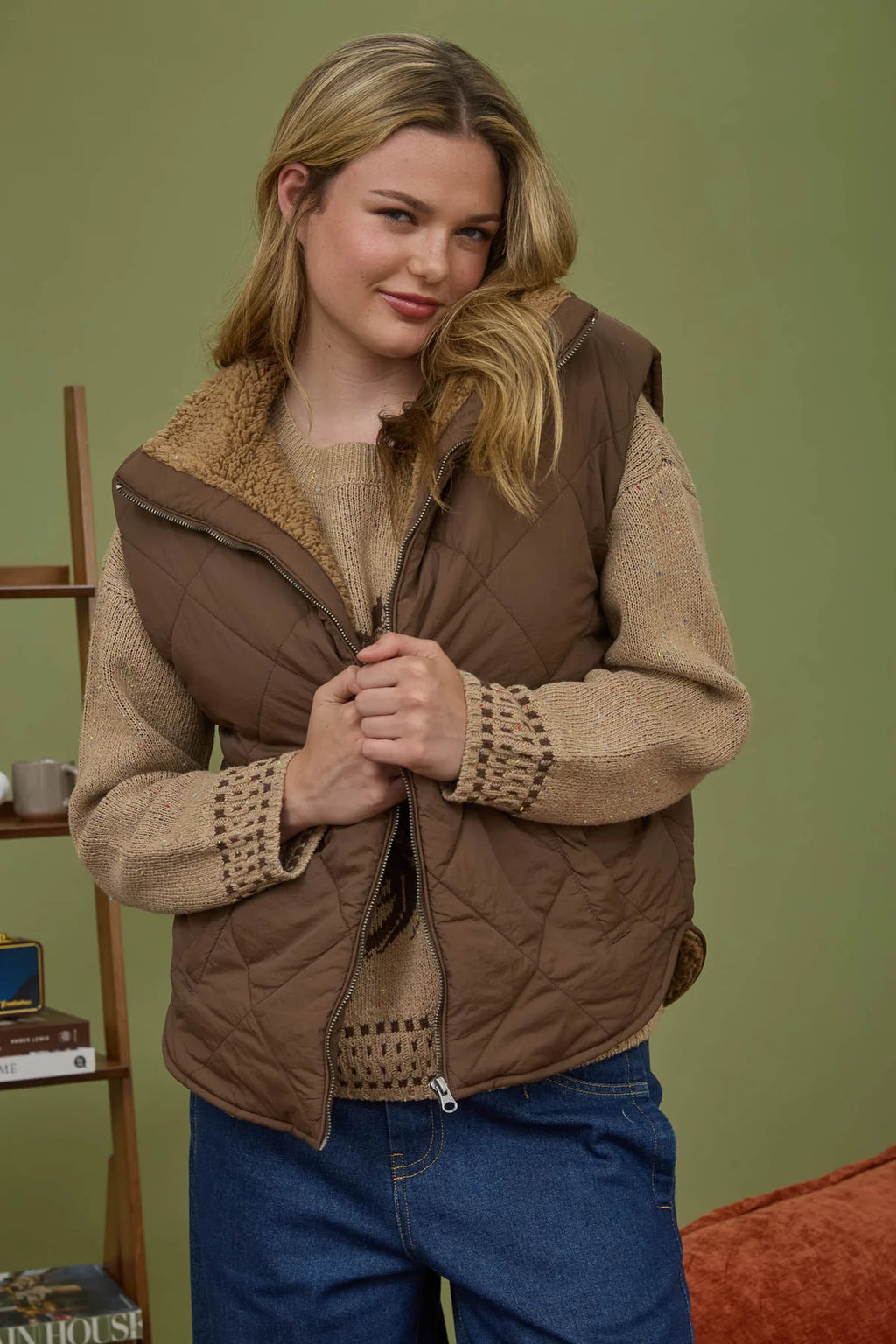 Charlotte Sherpa Lined Vest