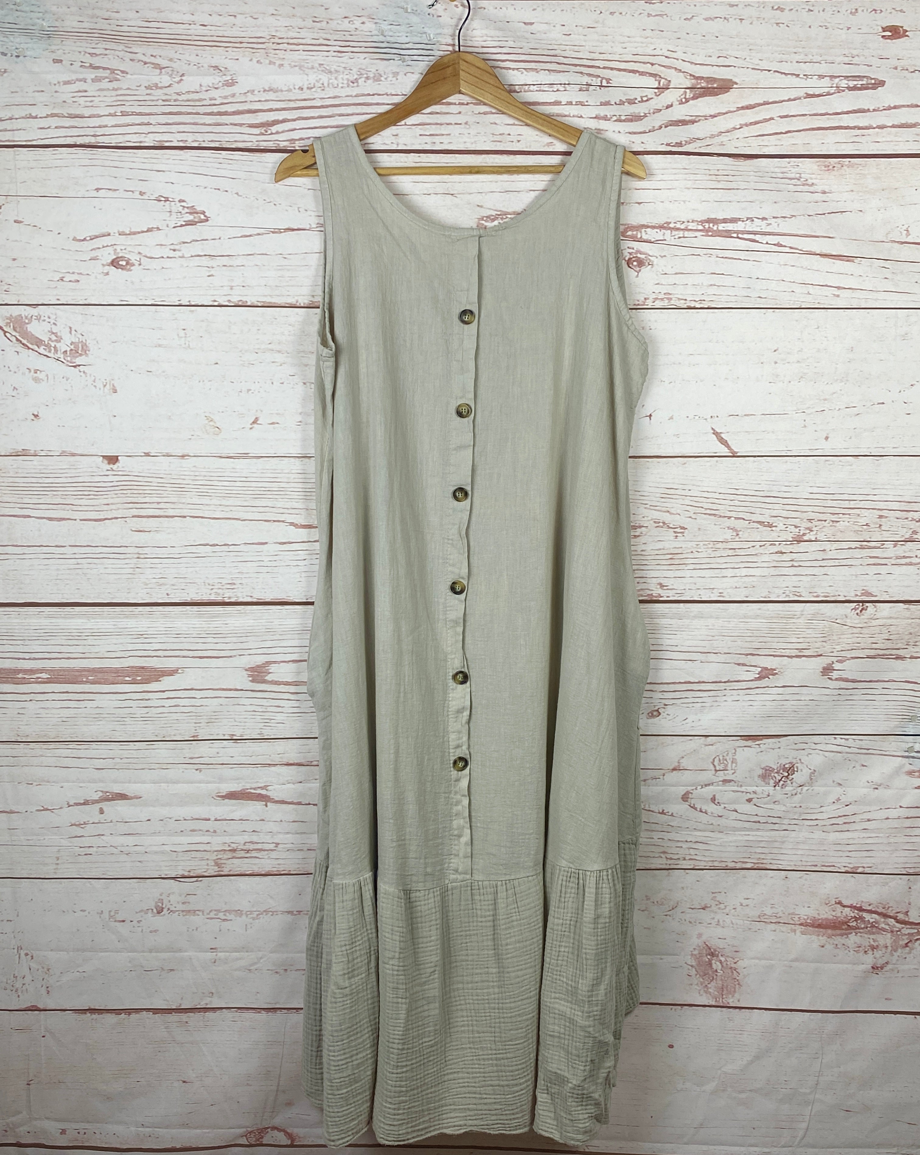 Beth Back-Button Dress