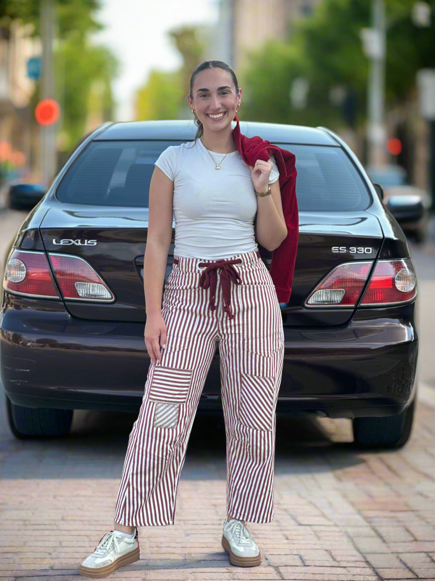 Stripe Barrel Jeans