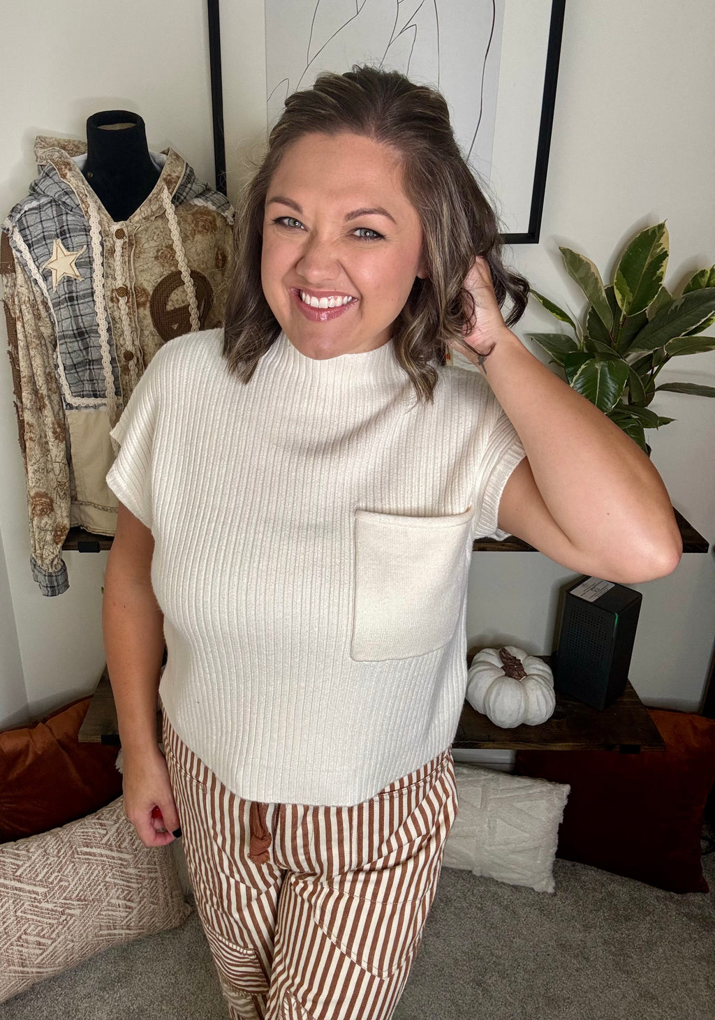 Monica Ribbed Top