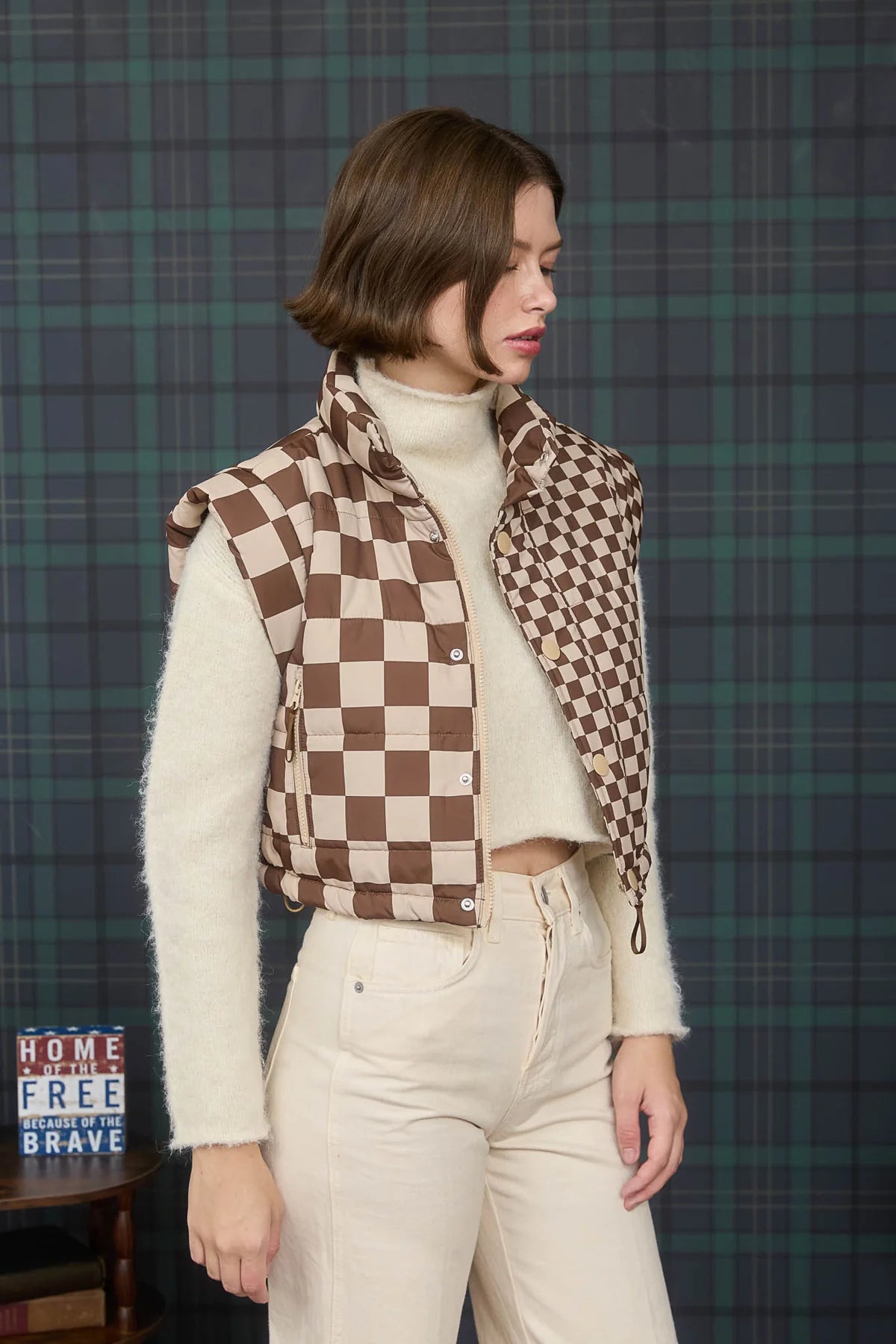 Vivian Checkered Vest