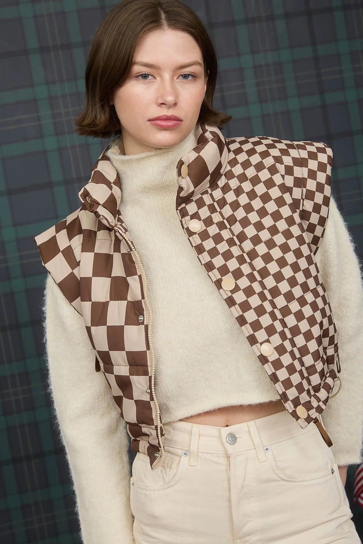 Vivian Checkered Vest