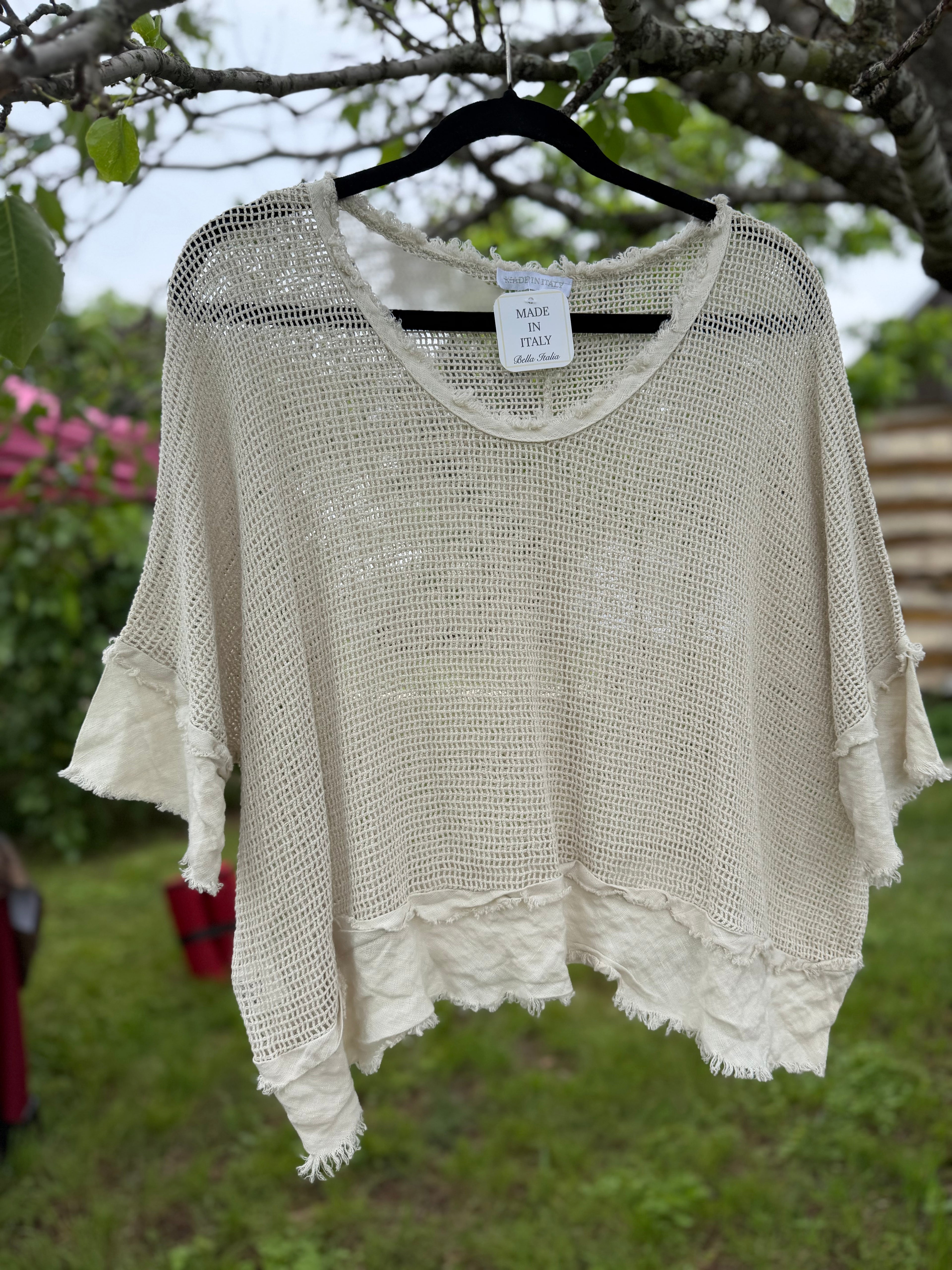 Natalia Gauze Net Top
