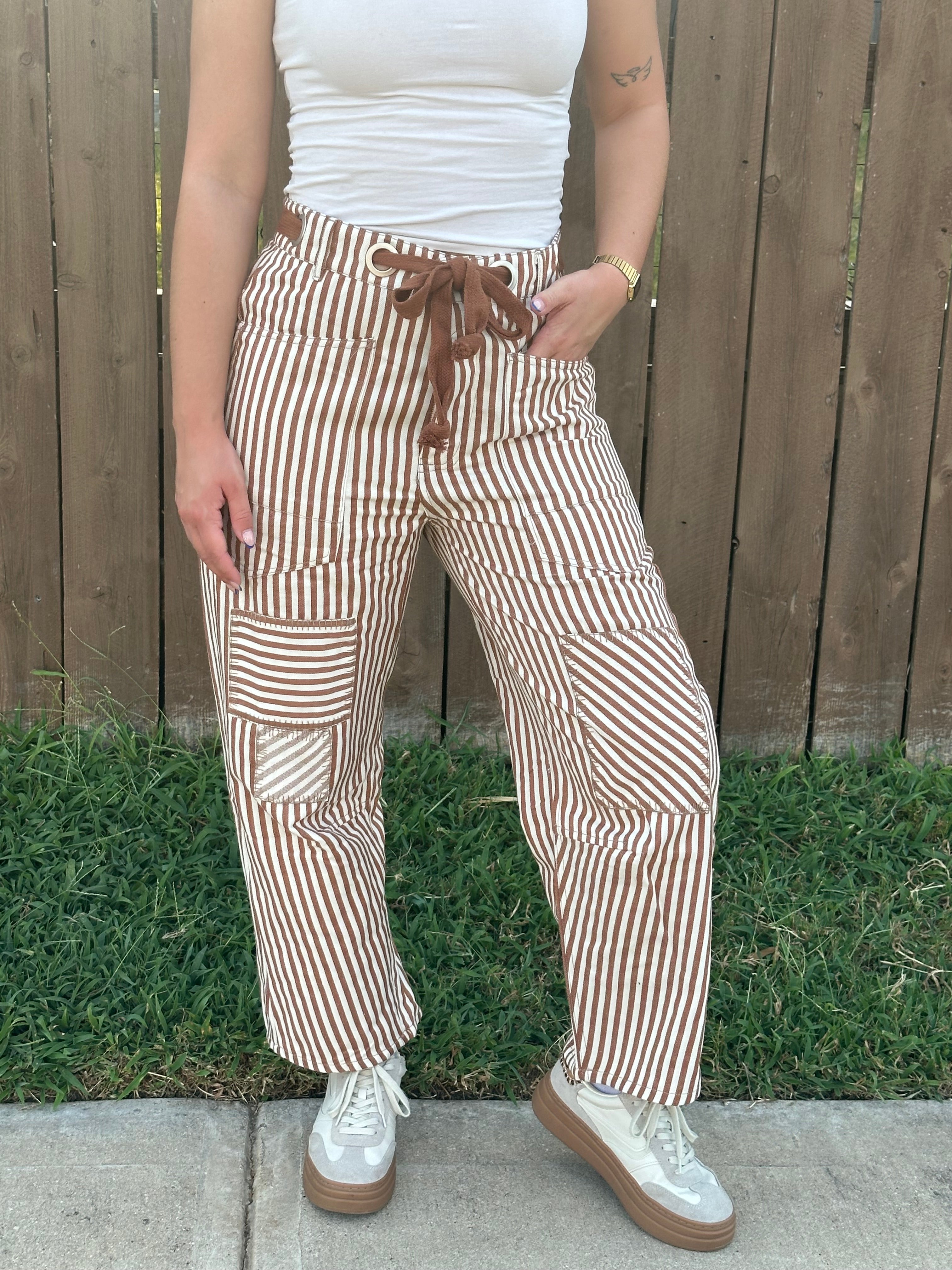 Stripe Barrel Jeans