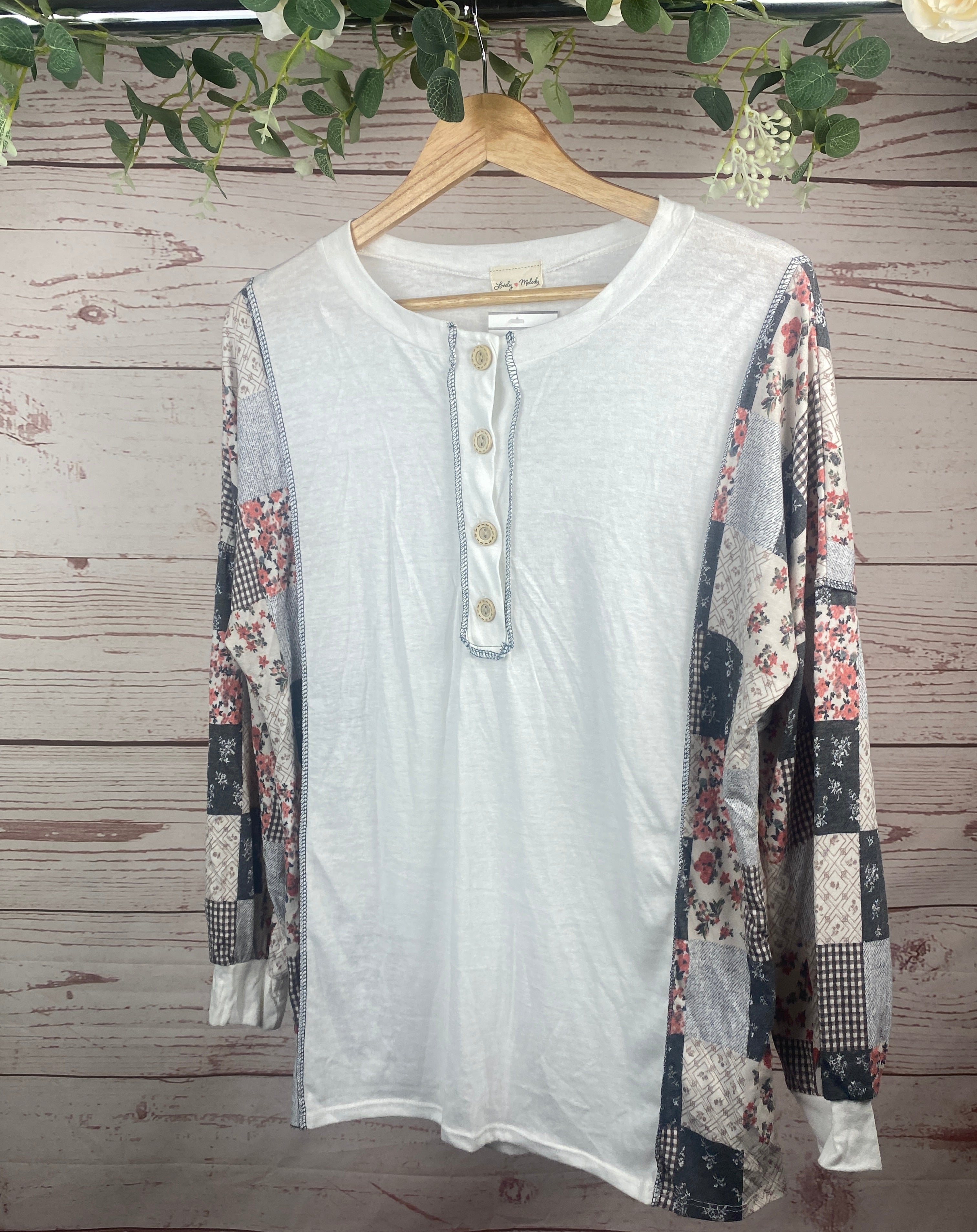 Patchwork Sleeve Top