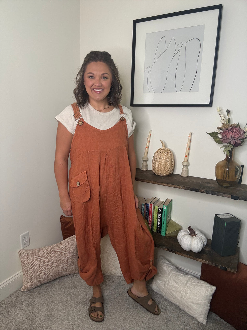 Lillian Linen Overalls