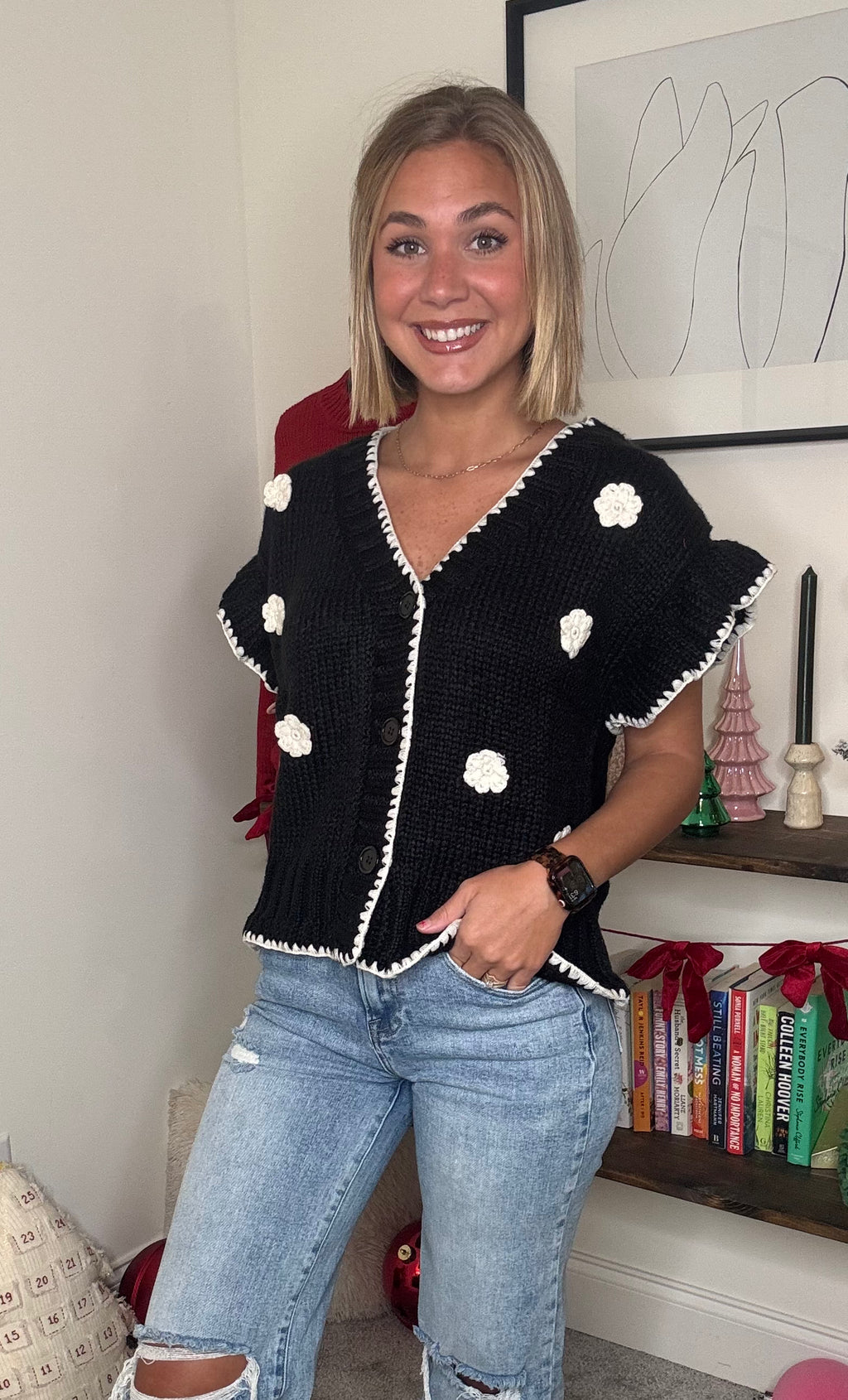 Grace Ruffled Knit Cardigan