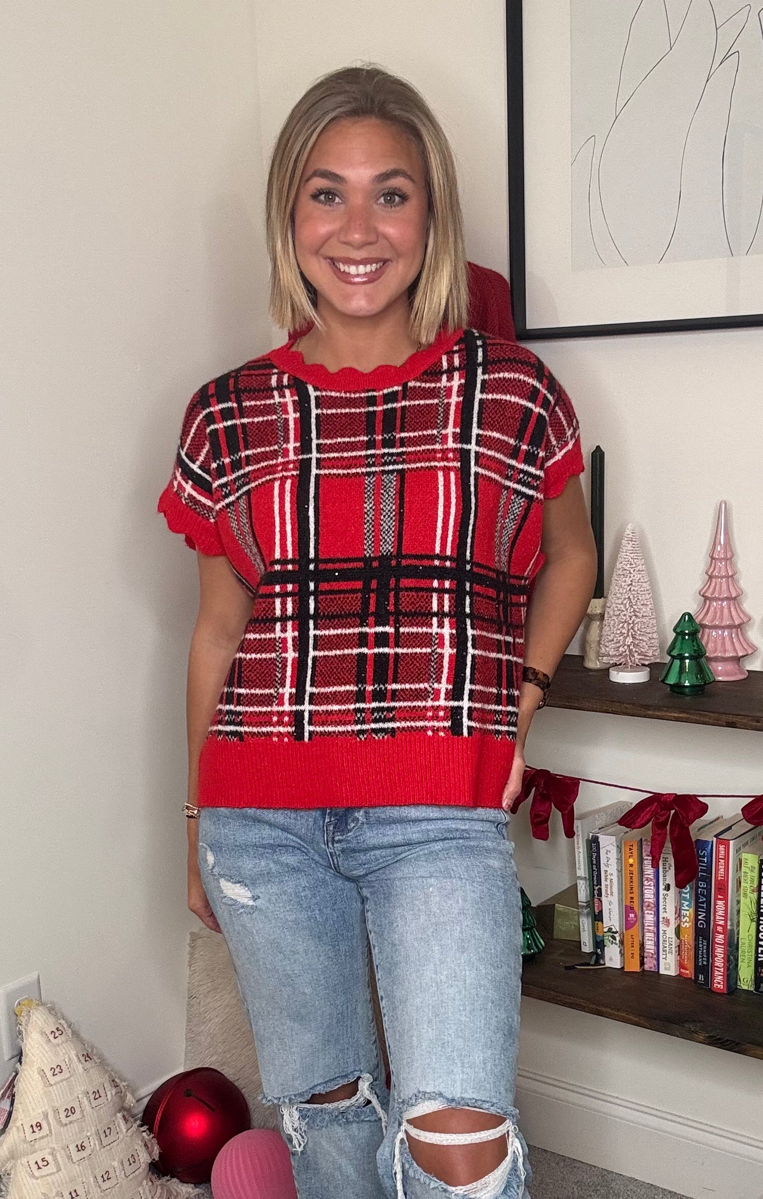 Rachel Plaid Sweater Vest