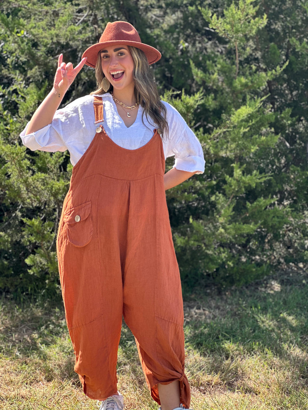 Lillian Linen Overalls