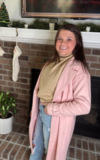 Blushin’ Beauty Pink Trench Coat