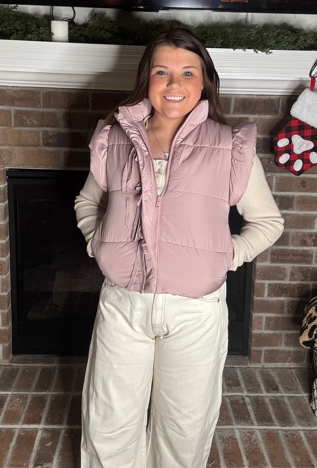 Dusty Rose Dreams Puffer Vest