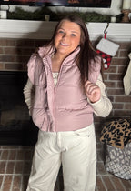 Dusty Rose Dreams Puffer Vest
