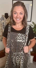 Josephine Leopard Print Overalls