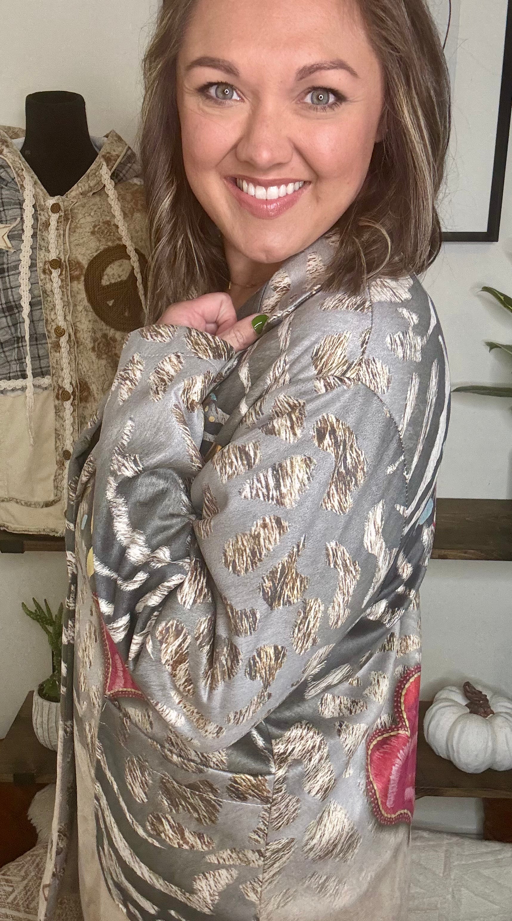 Italian-Made Mystical Eye Print Statement Blazer