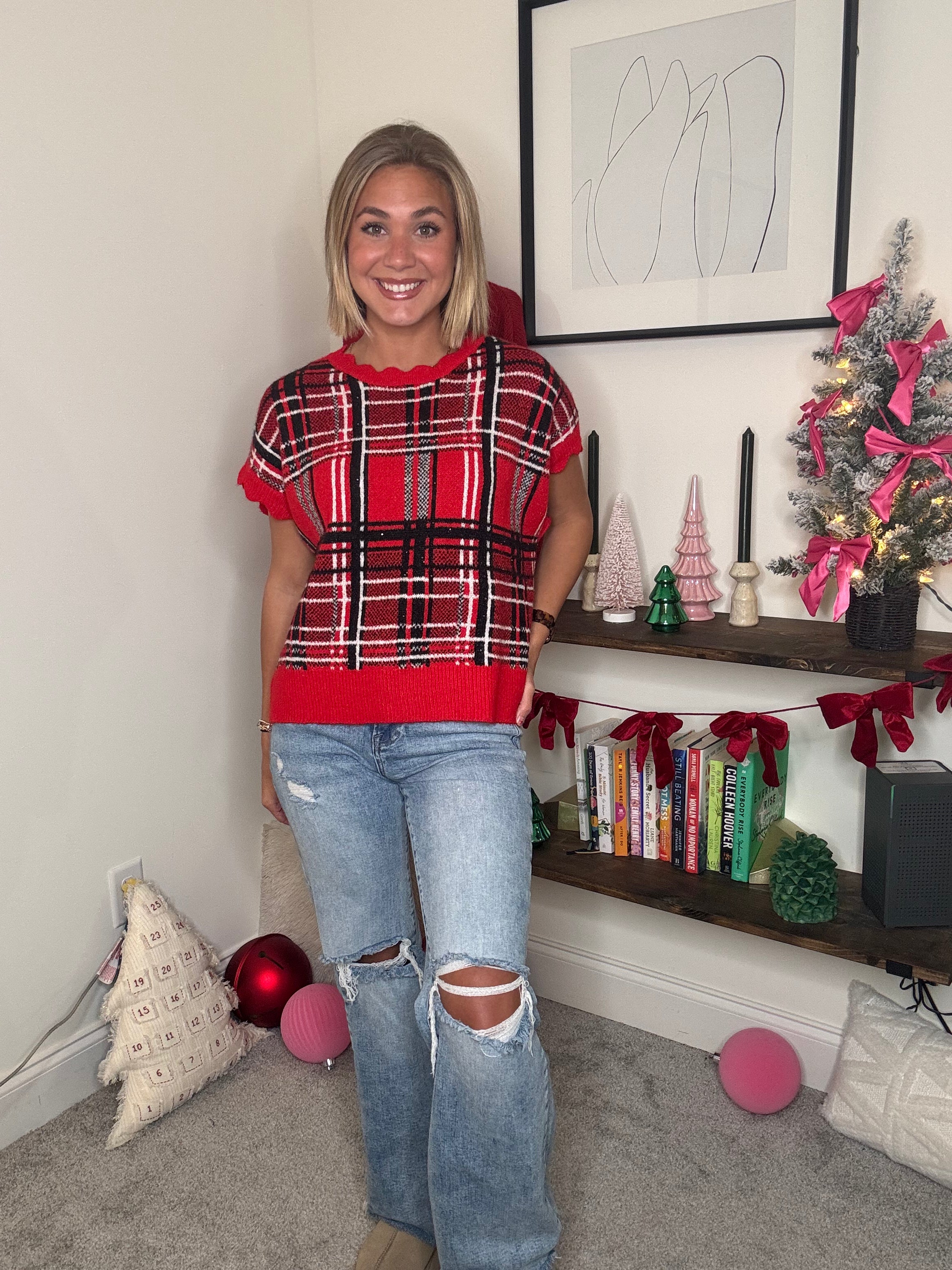 Rachel Plaid Sweater Vest
