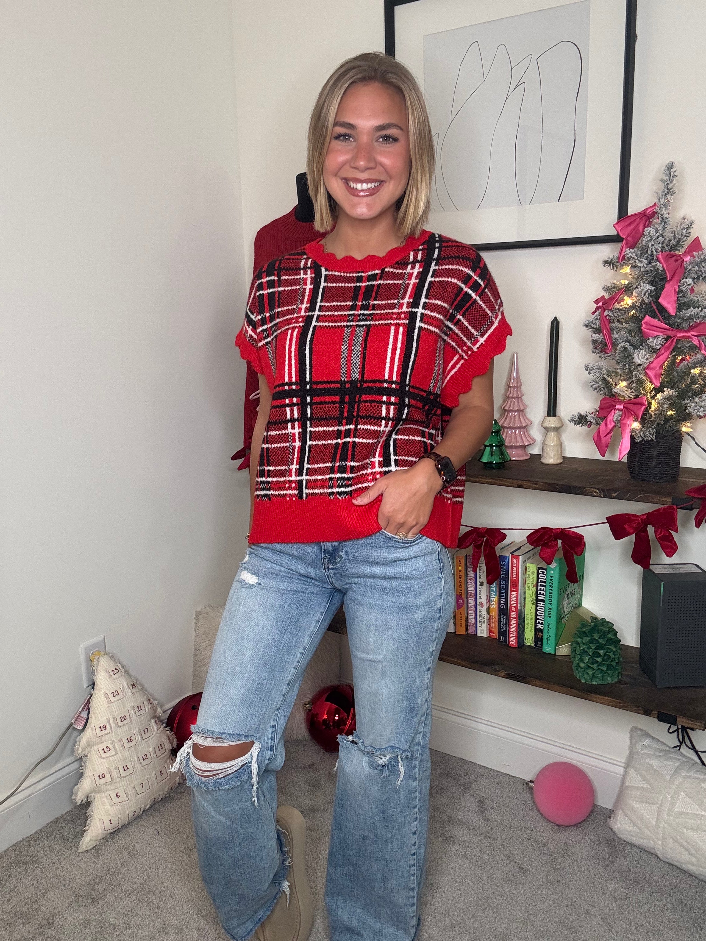 Rachel Plaid Sweater Vest