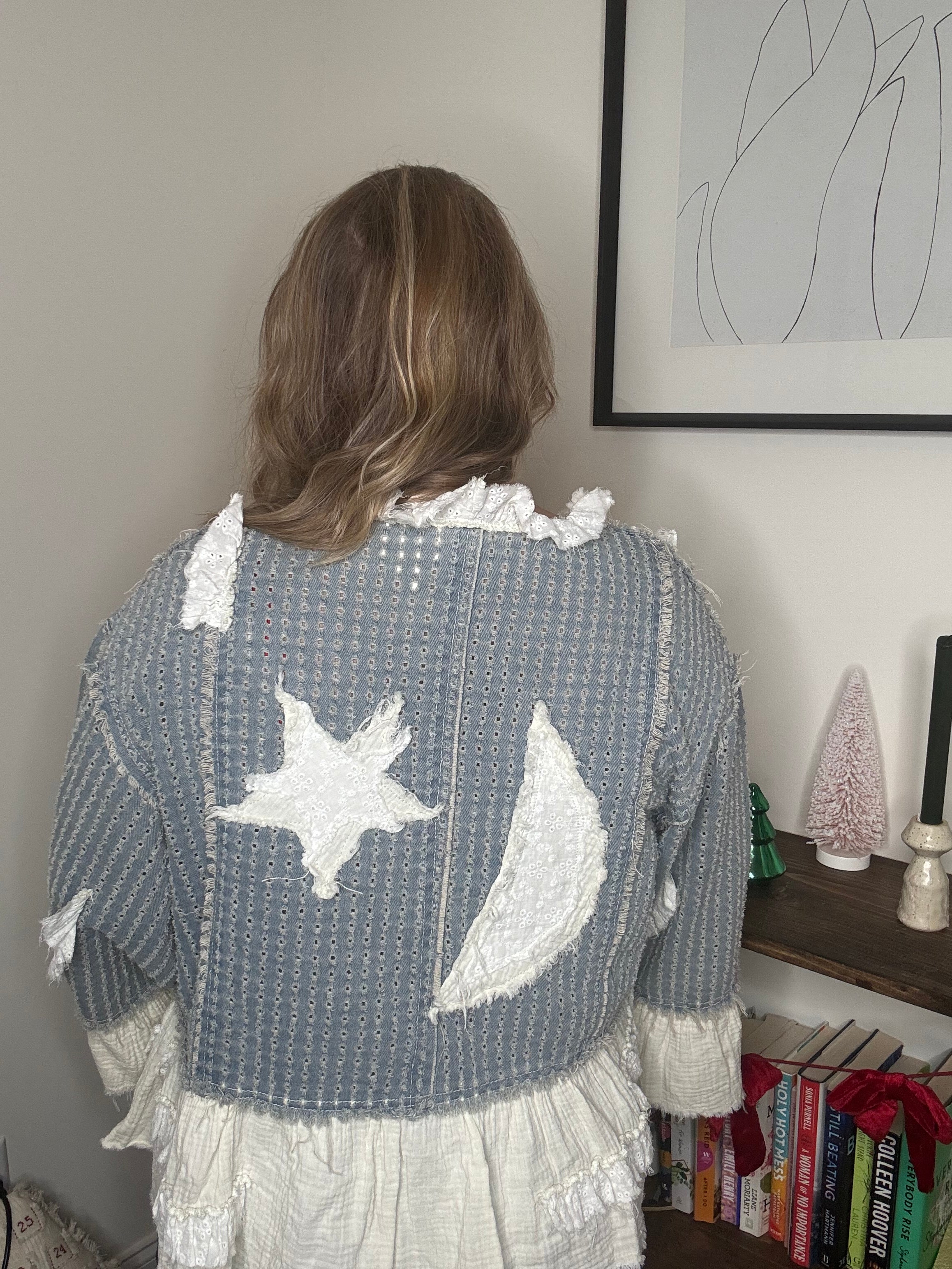 Blue Star Jacket with Ruffle Details