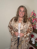 Italian-Made “Live by the Sun” Printed Duster Kimono