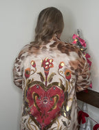 Italian-Made “Live by the Sun” Printed Duster Kimono