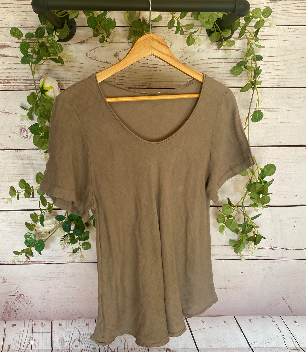Sylvia Linen Tee