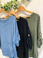 Paula Two-Button Top