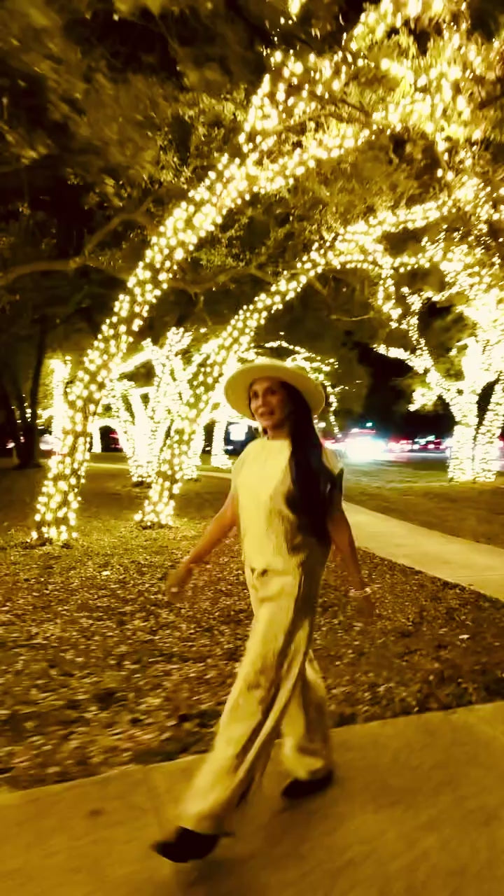 Holiday Metallic Pant Set – Gold or Red